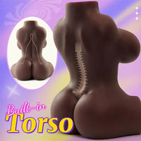 Ebony-Skin 5.9LB Sex Doll Male Masturbator with Perky Boobs Vagina and Tight Anal