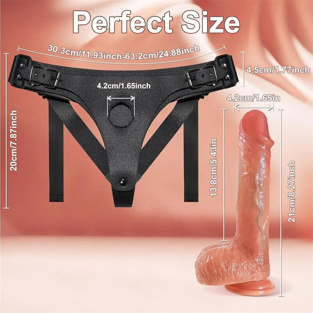 Harness Dildos Realistic Silicone Strap-on Dildos with Adjustable Waist