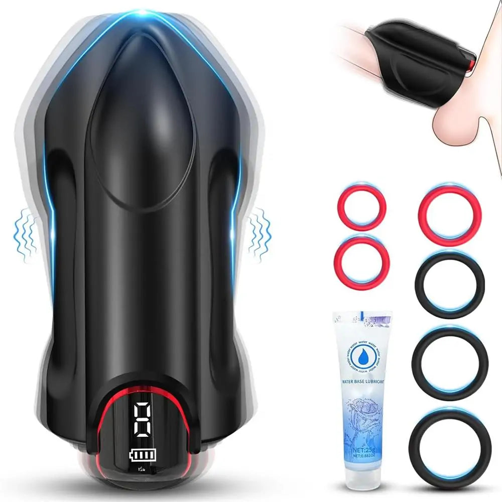 Penis Sleeve Open Ended Penis Stamina Trainer with Bionic Bullet Vibrator