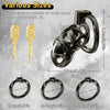 Male Metal Cock Chastity Cage Locked 2.6 Inch with 3 Active Sizes Rings 2 Keys