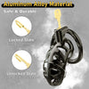 Male Metal Cock Chastity Cage Locked 2.6 Inch with 3 Active Sizes Rings 2 Keys