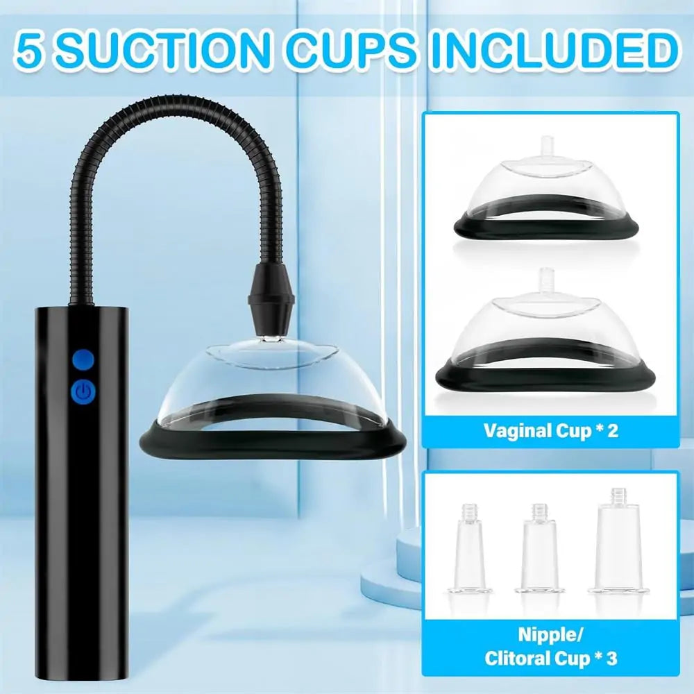 Nipple Pussy Sucker Automatic Vacuum Vagina Sex Pump (5 Cups Included)