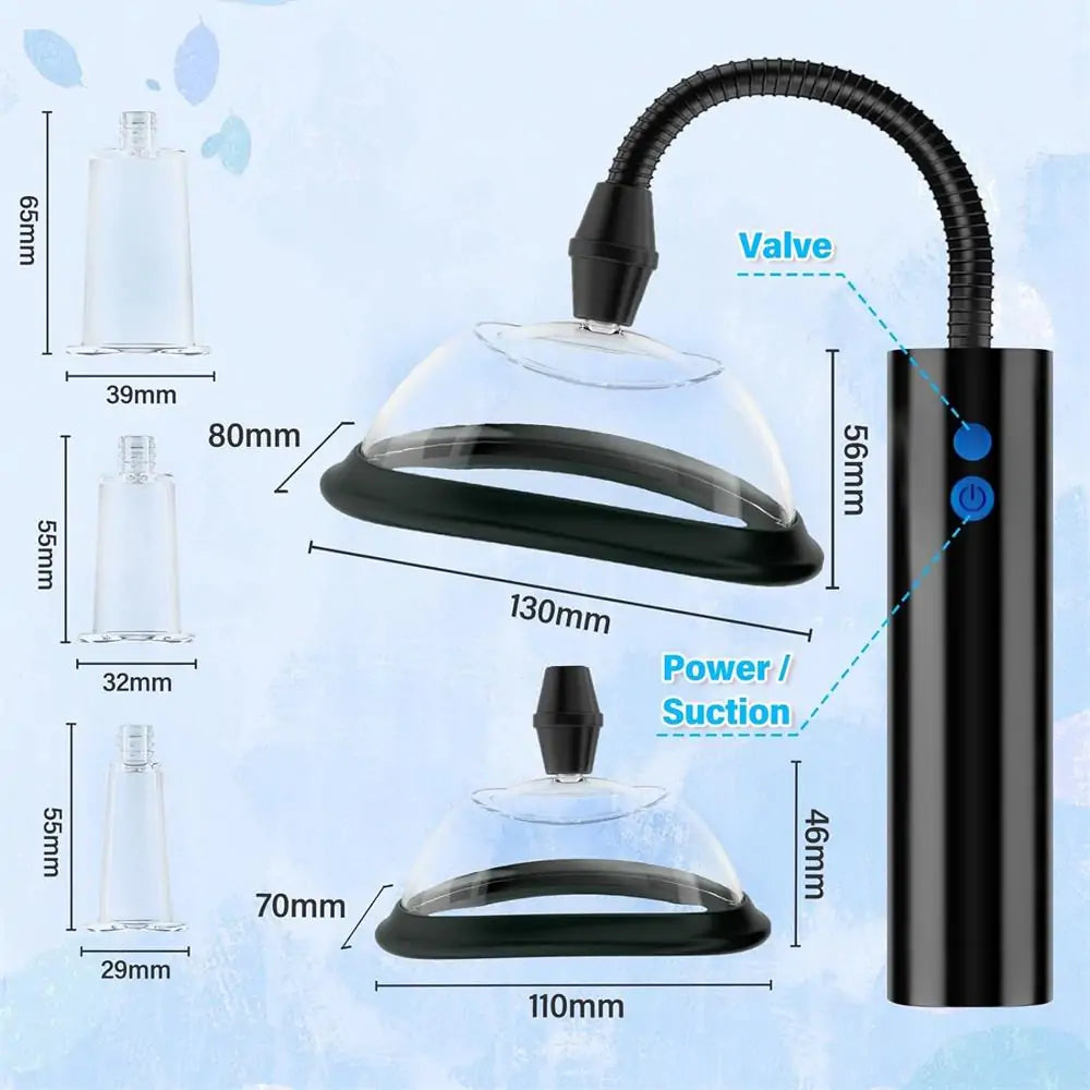 Nipple Pussy Sucker Automatic Vacuum Vagina Sex Pump (5 Cups Included)