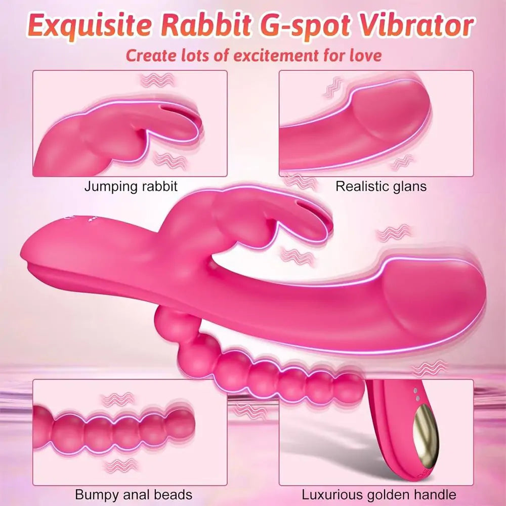 Evolved Rabbit Vibrator Clitoral G Spot Vaginal Anal Bead Sex Stimulator