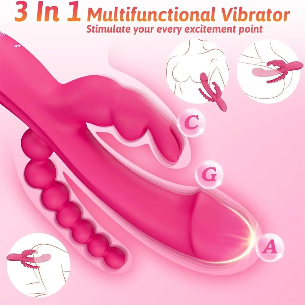 Evolved Rabbit Vibrator Clitoral G Spot Vaginal Anal Bead Sex Stimulator