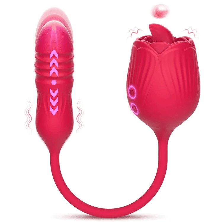 Rhea - Rose Toy Tongue Licking with Thrusting & Vibrating Butt Plug
