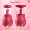 Rose Tongue Pump Clitoris & Nipple Vibrator, 5 Lick - Vibrating & 4 Sucking Modes
