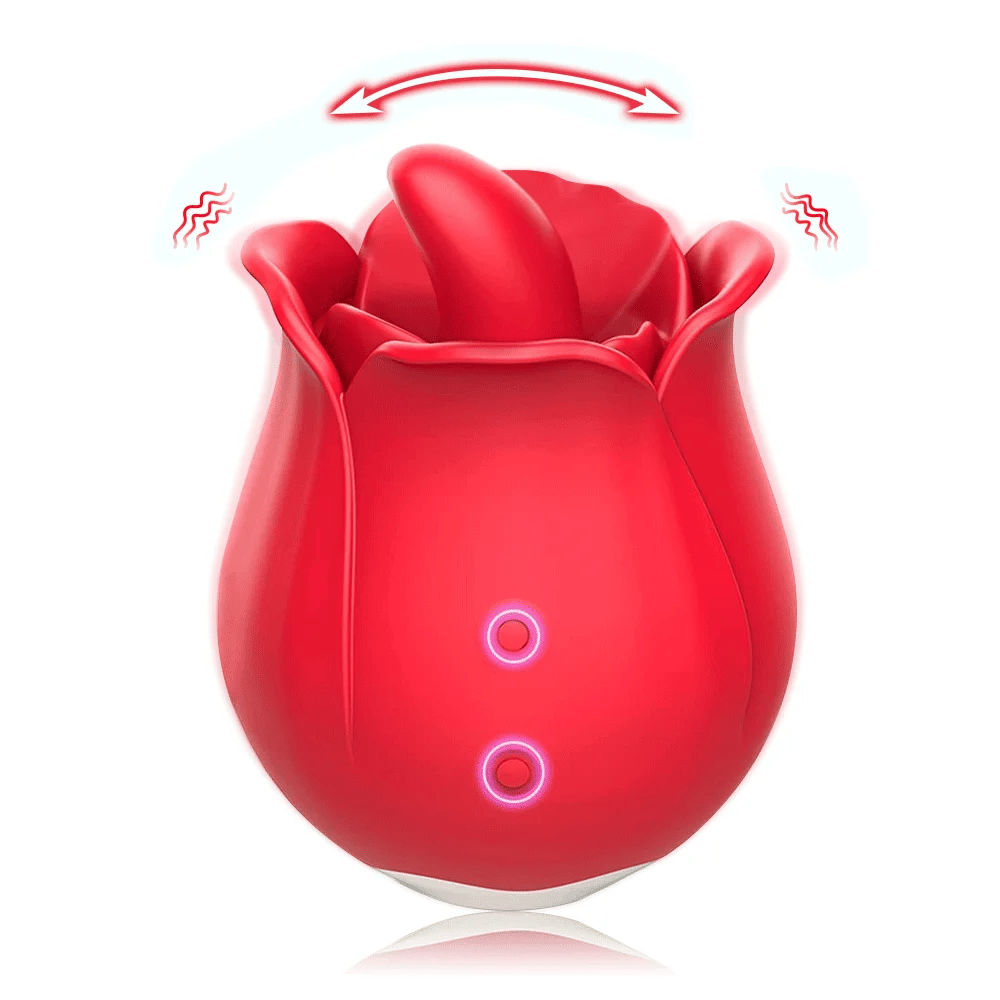 Rose Licking Mini Vibrator for Clitoris & Nipple Stimulation 2.0