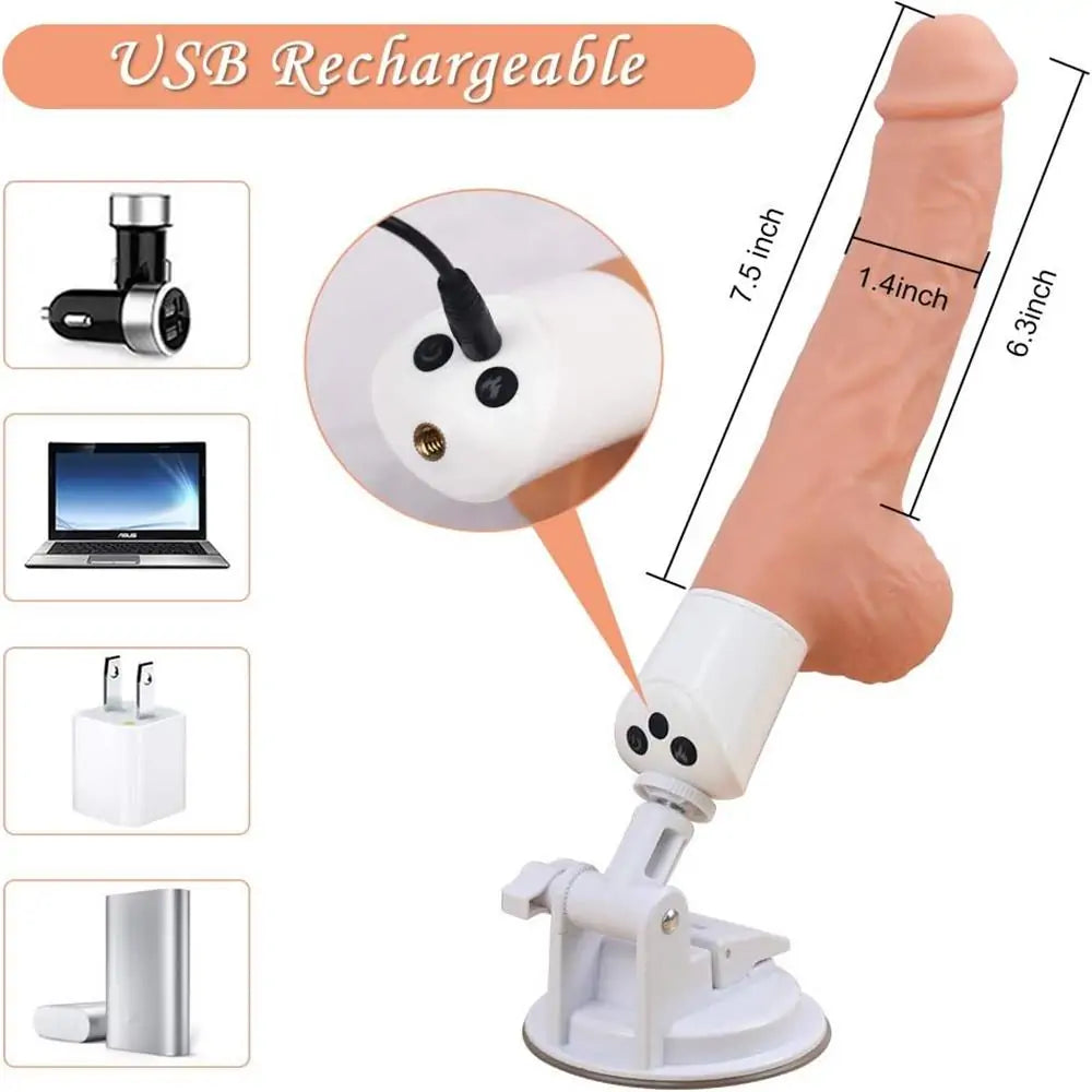 Sex Machine Thrusting Realistic Dildo Sex Toy with Strong Suction Cup