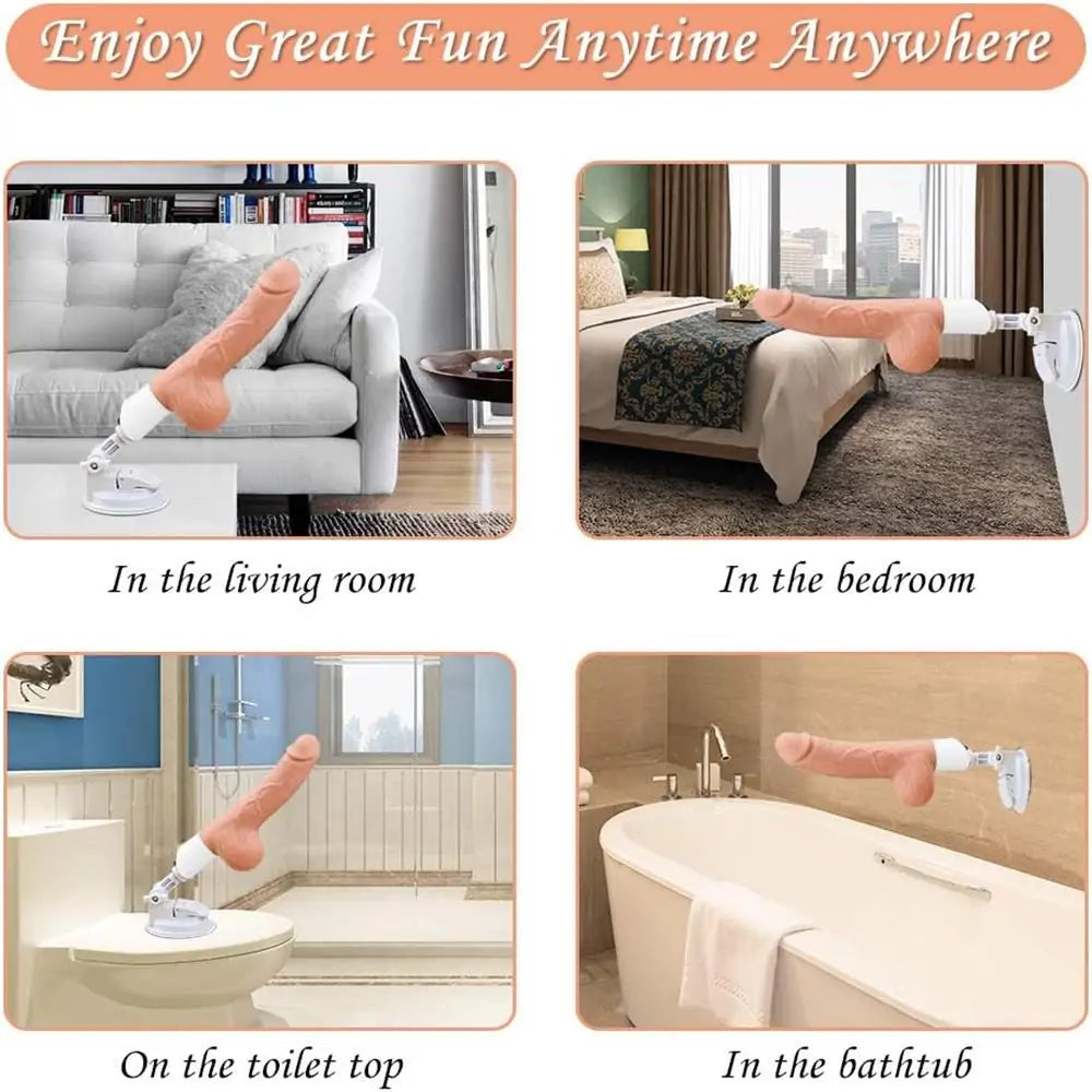 Sex Machine Thrusting Realistic Dildo Sex Toy with Strong Suction Cup