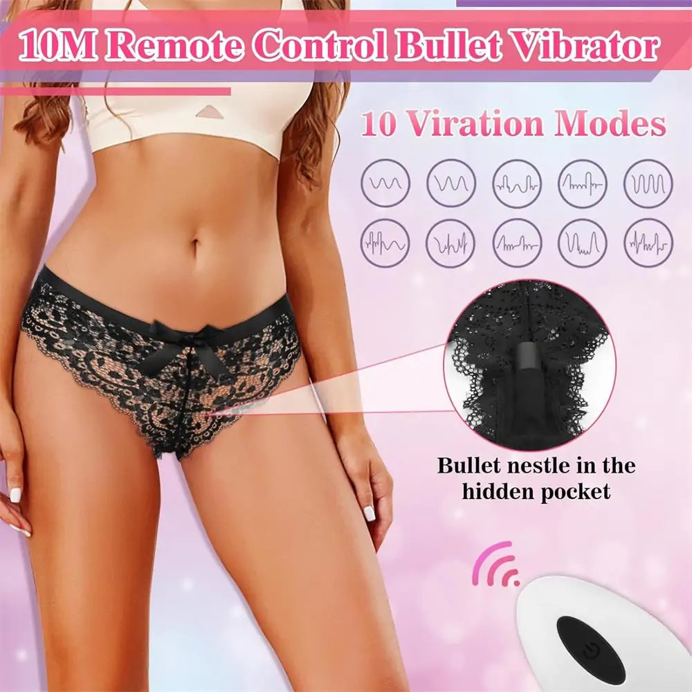 Remote Control Wearable Panty Bullet Vibrator 