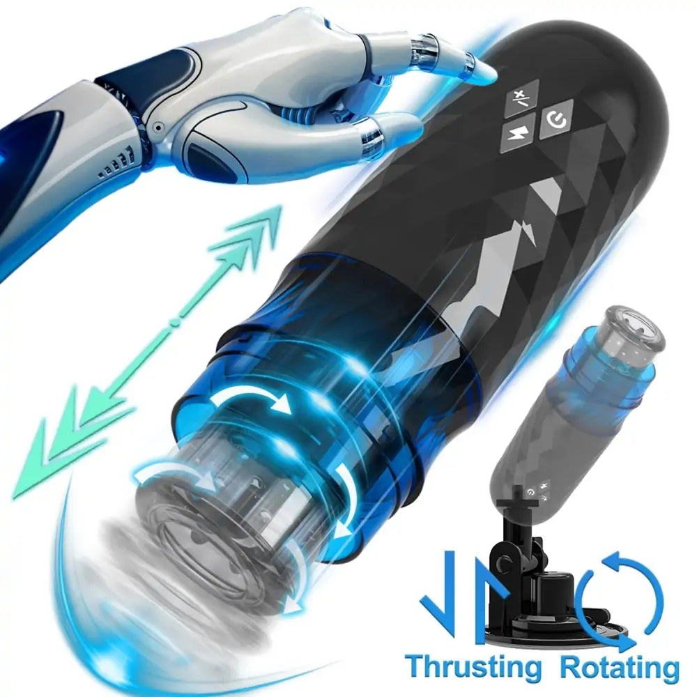 THRUST PRO GIGI - 7 Thrusting Rotating Modes Hands Free Male Masturbator
