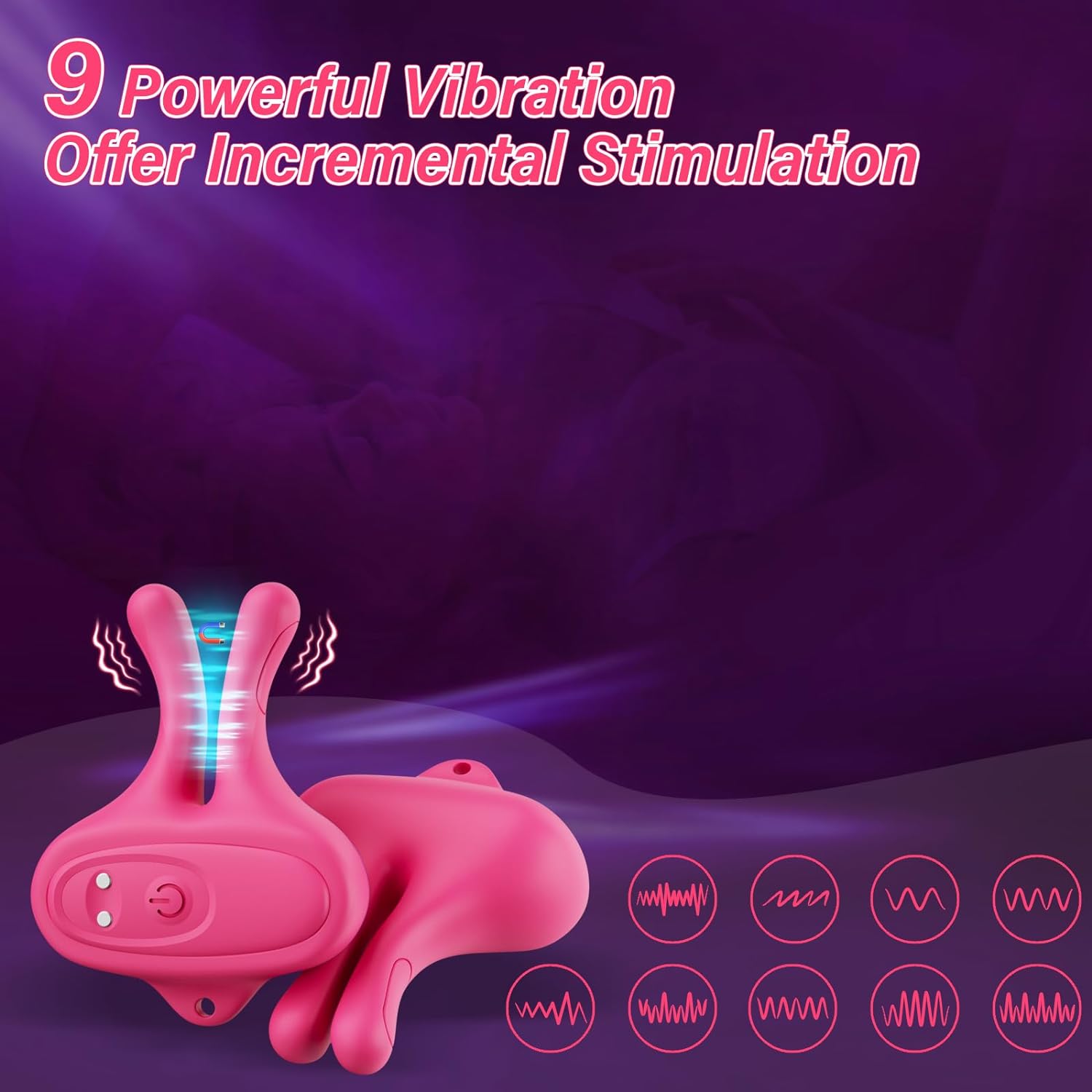 Vibrating Nipple Clamps Rabbit Vibrator with 9 Vibration Modes #SoloPublic