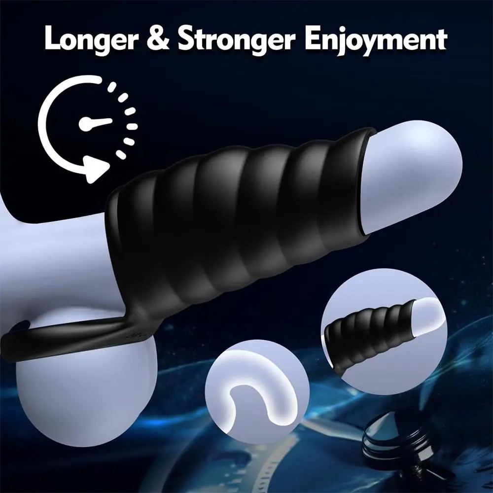 Vibrating Penis Sleeve Enhancing Hardness & Long Lasting Cock Ring