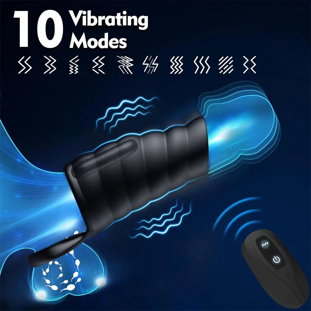Vibrating Penis Sleeve Enhancing Hardness & Long Lasting Cock Ring