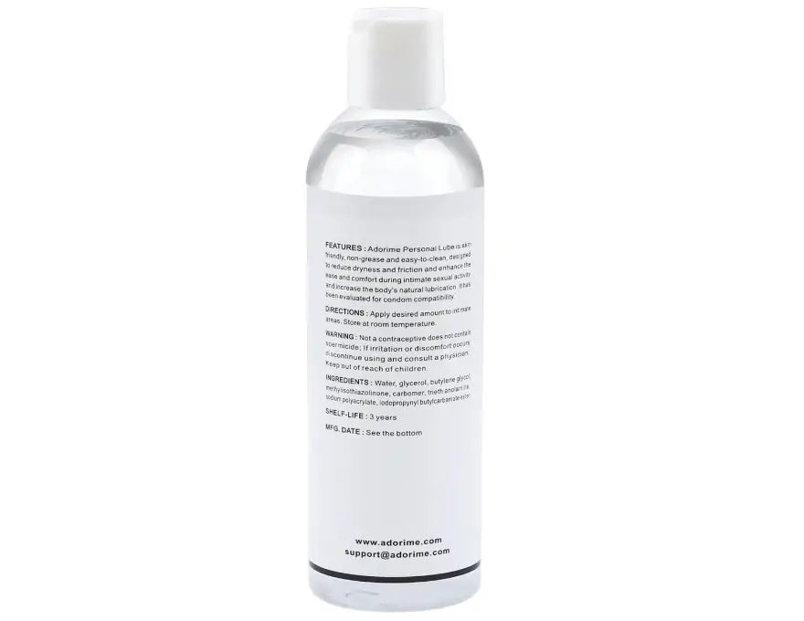 Water Based Personal Lubricant in 8oz/240ml