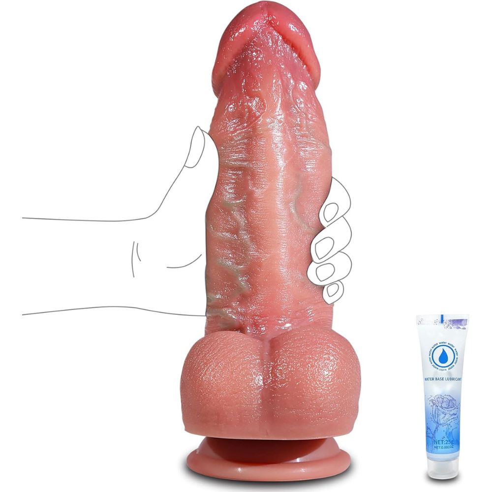 King Cock 2'' Diameter Realistic Silicone Thick Girthy Dildo with Strong Suction Cup