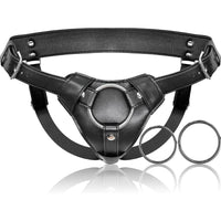 Adjustable Leather Strap On Harness for Couples