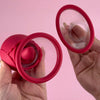Klara - 2 in 1 Licking & Sucking Vacuum Pump Rose Vibrator