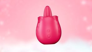 Klara - 2 in 1 Licking & Sucking Vacuum Pump Rose Vibrator