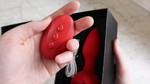 Rose Remote Control Vibrator, Vibrating Red Silicone Butt Plug