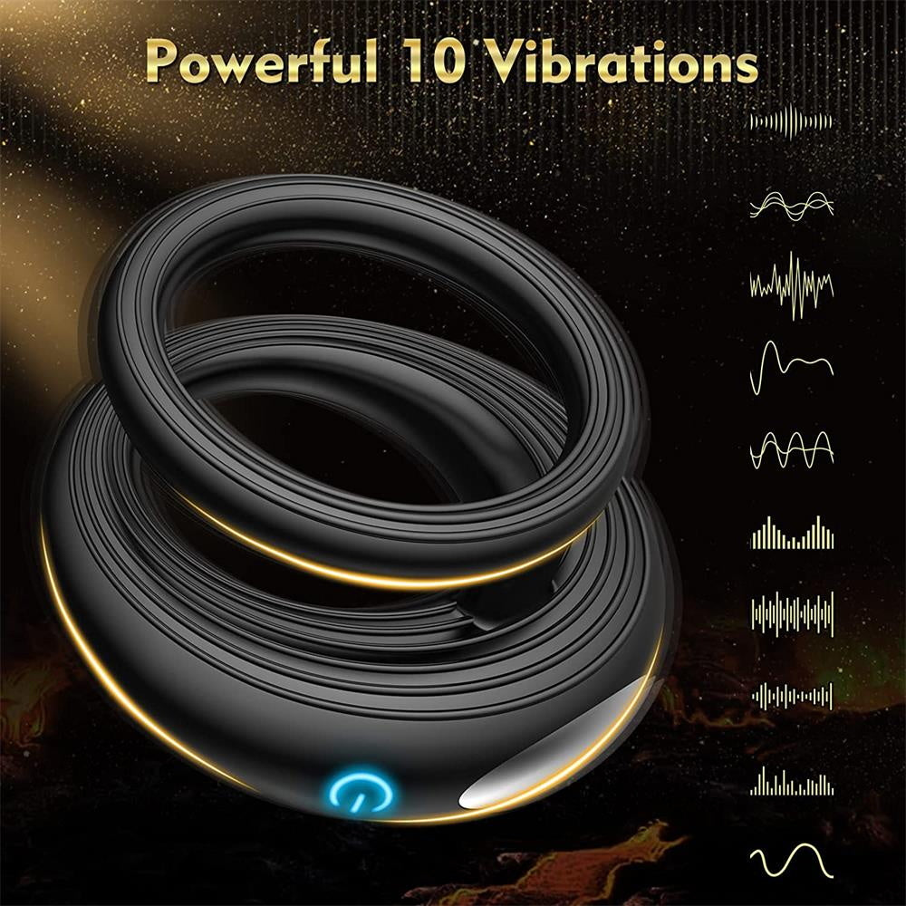 ATOM PLUS - Double Ring Male Vibrator for Longer Harder Stronger Erection
