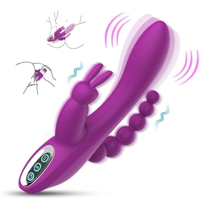 Rabbit Anal Dildo Vibrator | Purple Rabbit Vibrator | Adorime