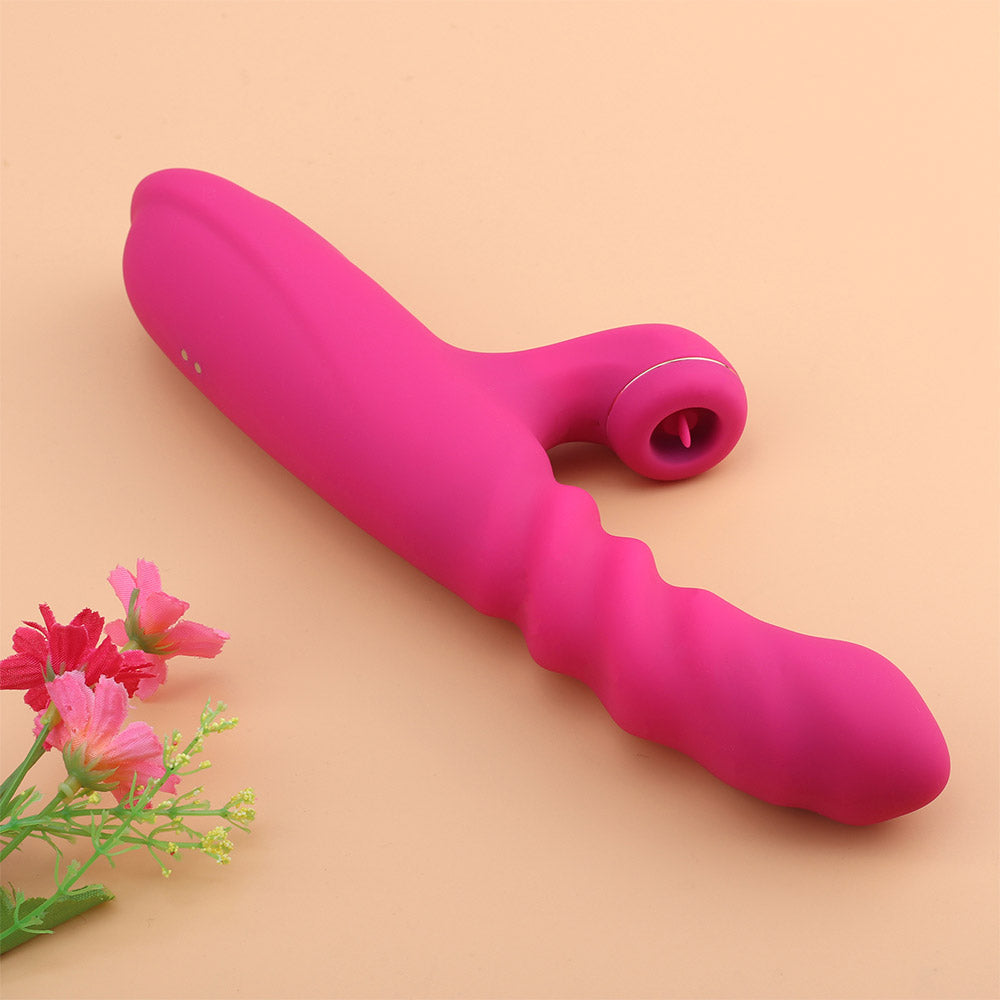 Clitoral Dildo Vibrators | Thrusting Rechargeable Vibrator | Adorime