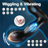 Wiggling Vibrating Anal Massager Taint Stimulator with Cock Lock Ring
