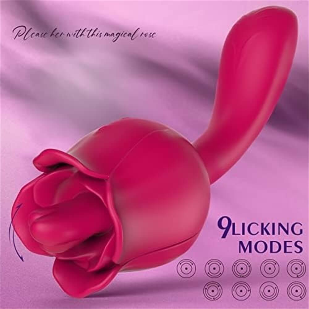 Rose Tongue Licker Vibrator | G Spot Rose Vibrator | Adorime