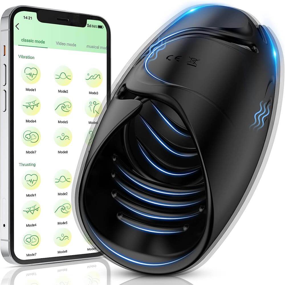 Male Masturbator Penis Training Vibrator with APP Control