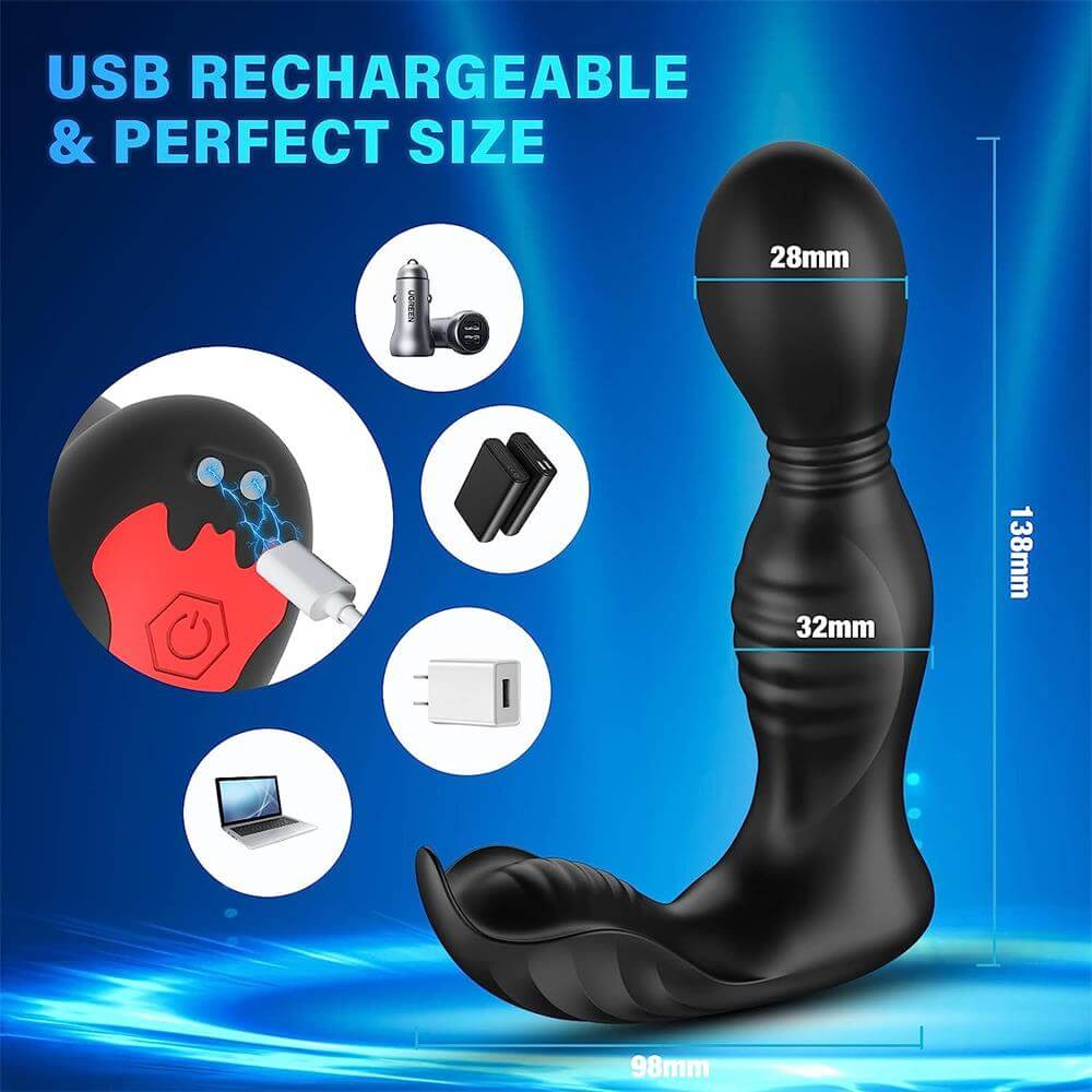 360° Rotating Prostate Massager Anal Vibrator