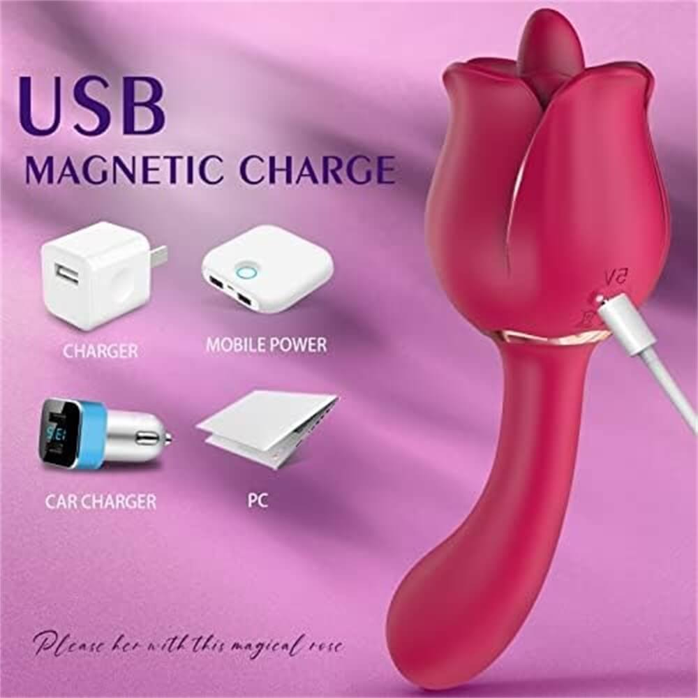 Rose Tongue Licker Vibrator | G Spot Rose Vibrator | Adorime