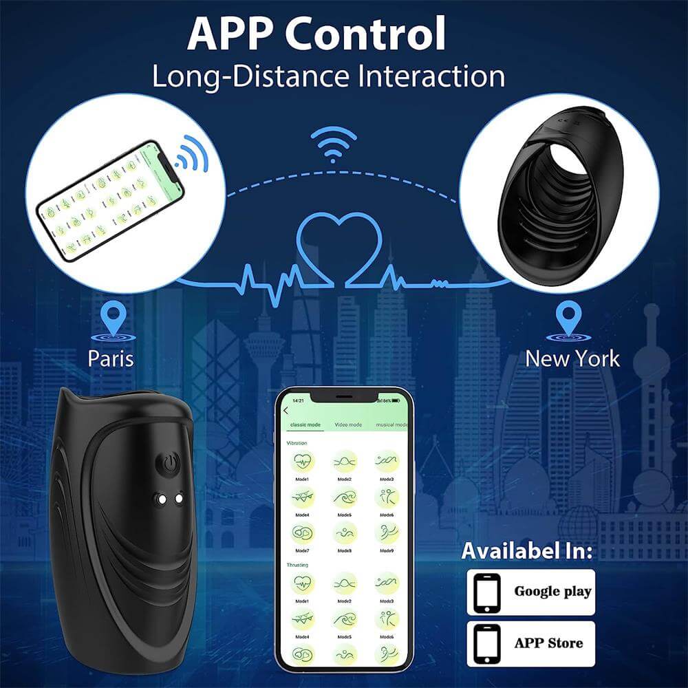 Male Masturbator Penis Training Vibrator with APP Control
