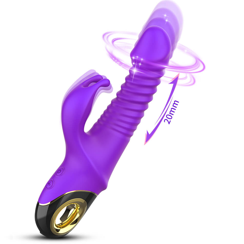 Thrusting Dual Vibrator | Dual Vibrator Dildo Massager | Adorime