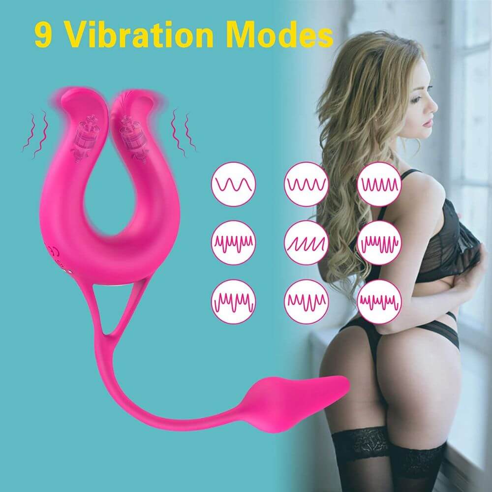 Desire Vibrating Cock Ring with Butt Plug