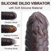 Thrusting Black Dildo Vibrator, Heating Telescopic Fantasy 8.68