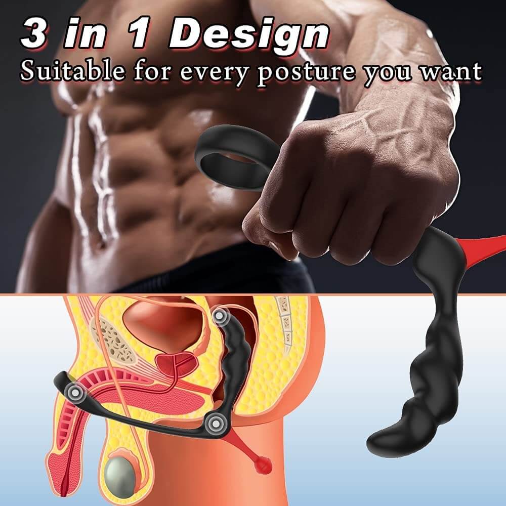 Flexible Cock Ring | Anal Plug with Cock Ring | Adorime