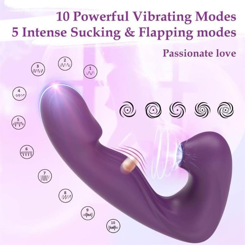 Purple) Tracy's Dog Clitoral Sucking Vibrator, G Spot Clitorus