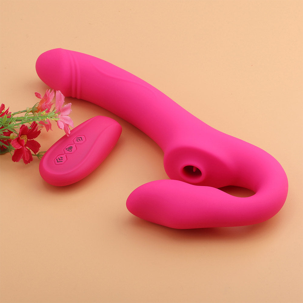 Eve's Licking & Sucking Strapless Strap-On Dildo