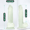 Realistic Luminous G-spot Dildo & Hands-Free Suction Cup 7.5 Inch Jelly Penis Dong