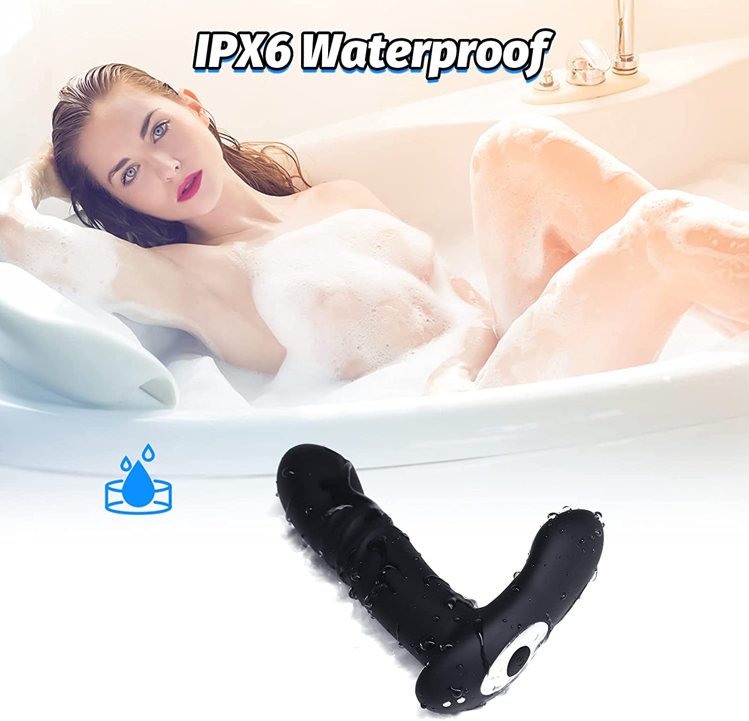 Remote Controlled Silicone Vibrating & Thrusting Butt Plug 5.31 Inches Long