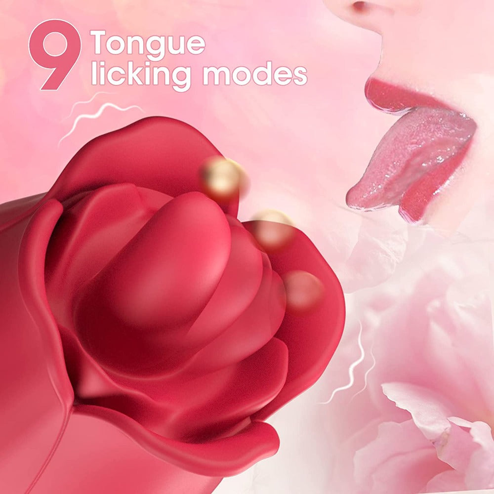 Rose Clit Licking Toy | Licking Toy with Egg Vibrator | Adorime