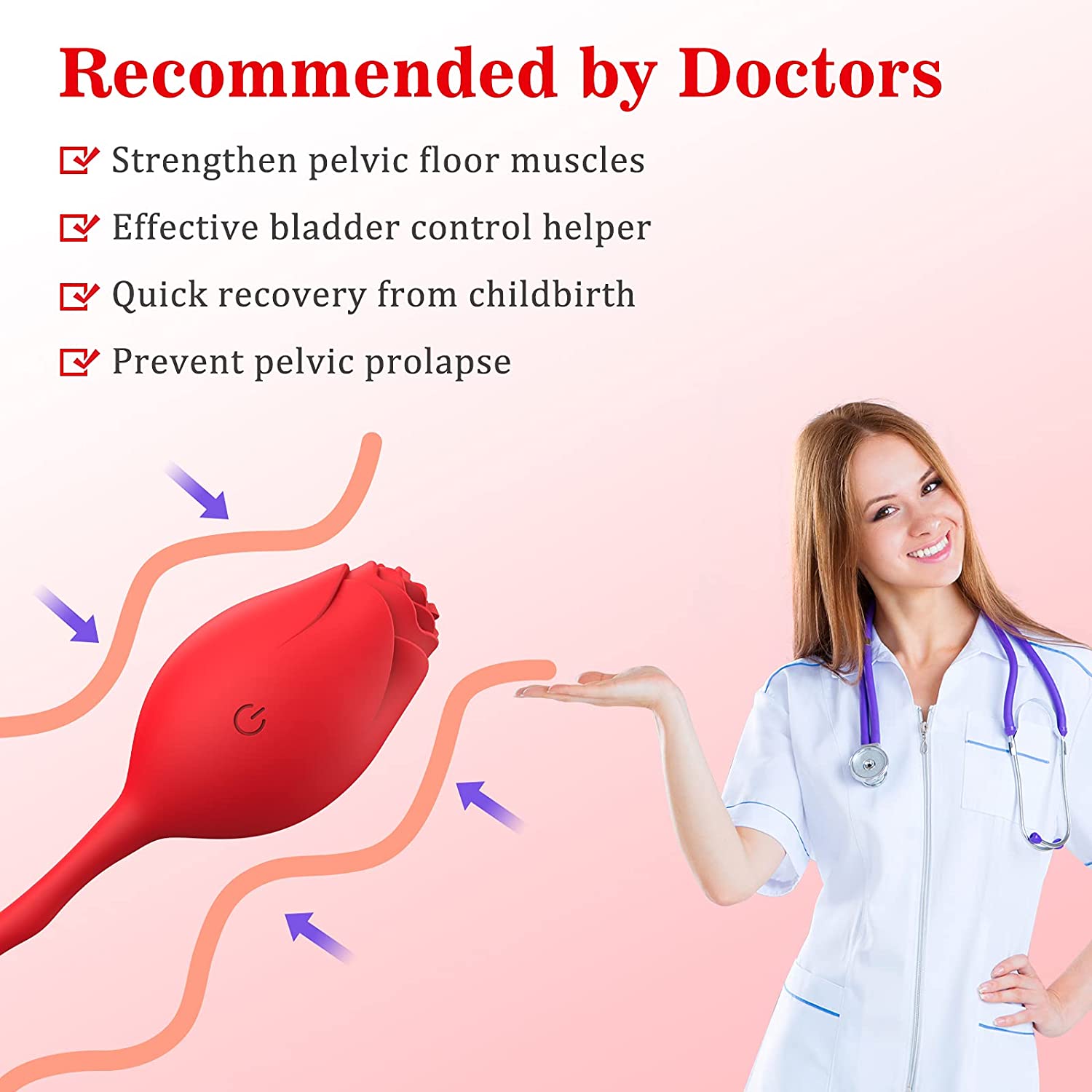 Rose Bullet Vibrator | Women's Vibrating Egg Toy | Adorime