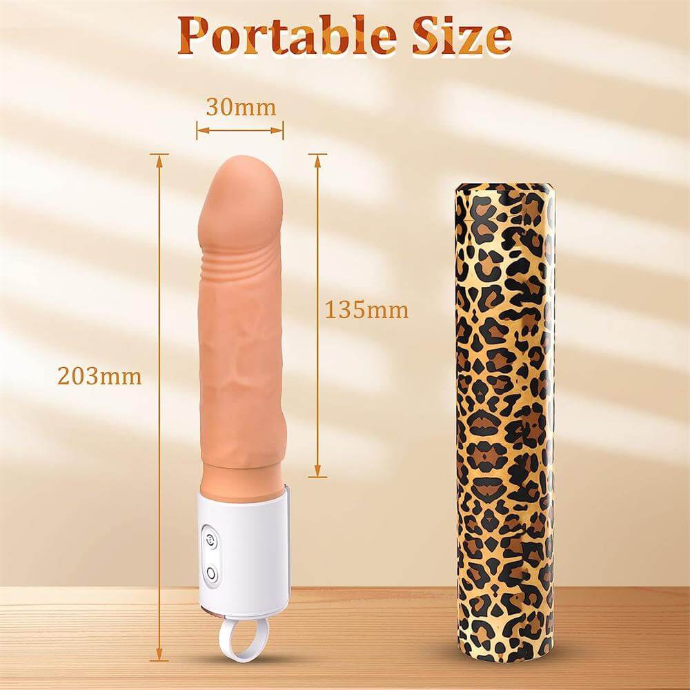 8 Inch Thrusting & Vibrating Realistic Dildo Stimulator