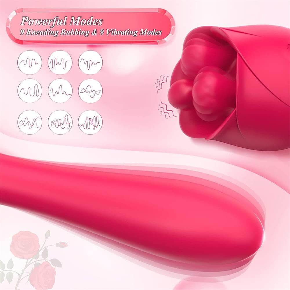 Clitoral Kneading Vibrator | Rose Vibrator Toy | Adorime