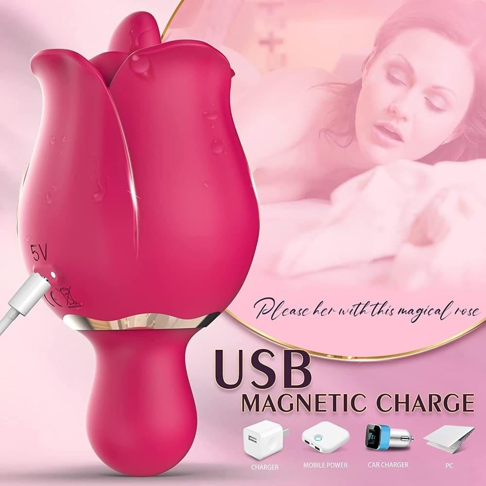 Rose Tongue Licking Toy | Rose Tongue Licking Vibrator | Adorime