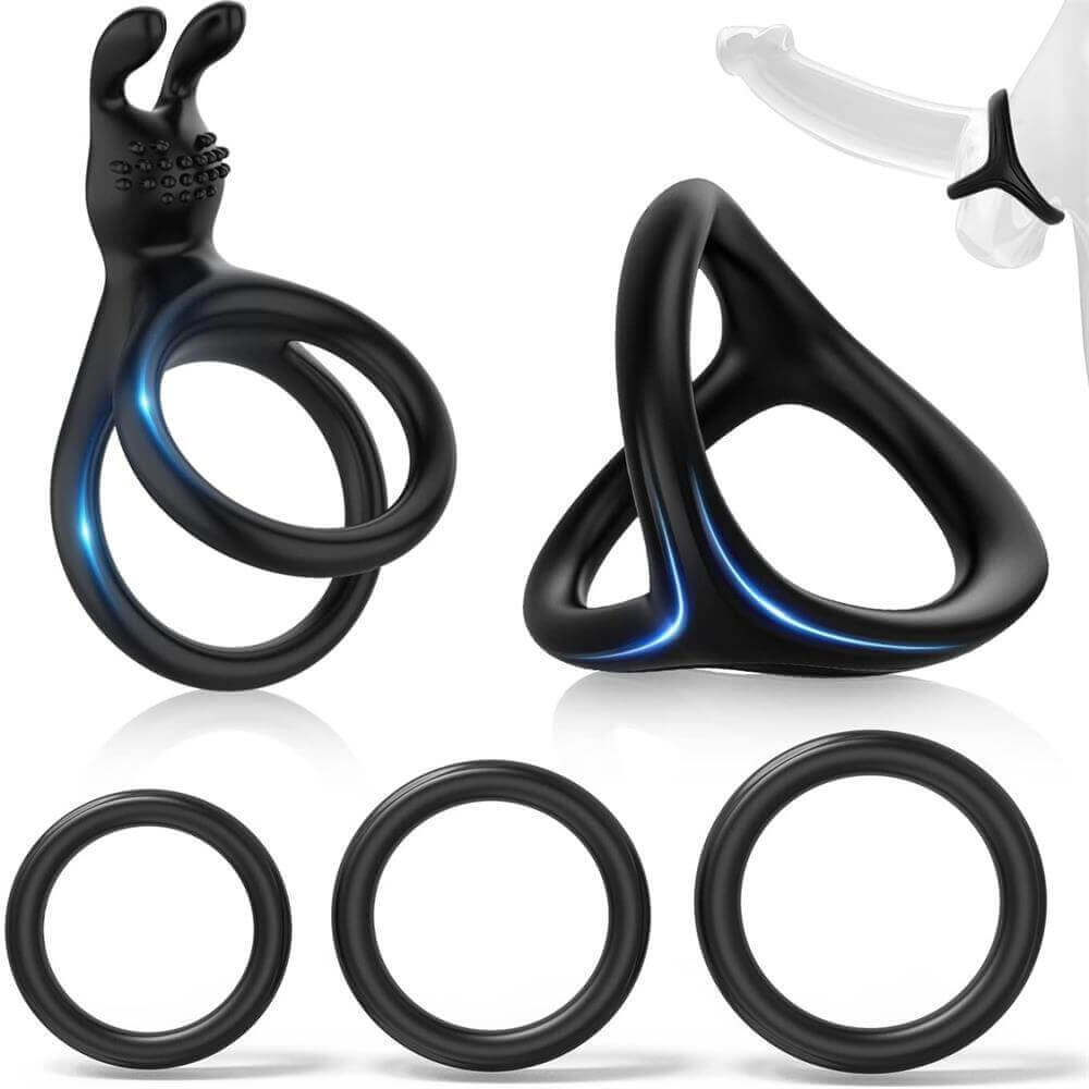 Silicone Cock Ring Set | Stretchy Cock Rings Set | Adorime