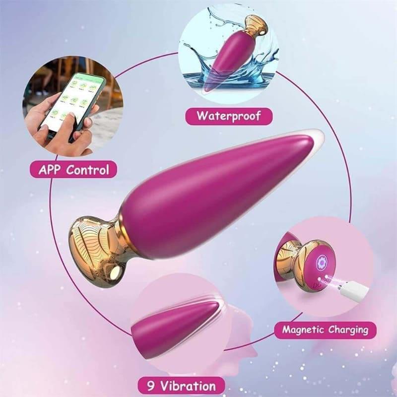 App & Remote Controlled Luxury Rechargeable Vibrating Butt Plug