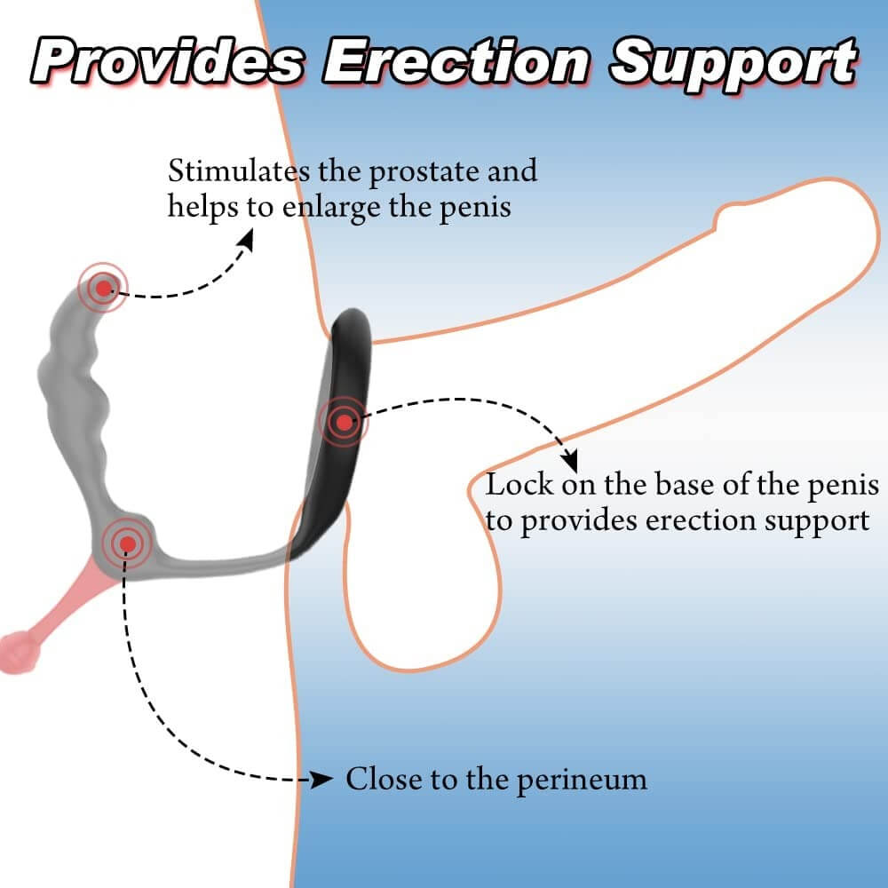 Flexible Cock Ring | Anal Plug with Cock Ring | Adorime